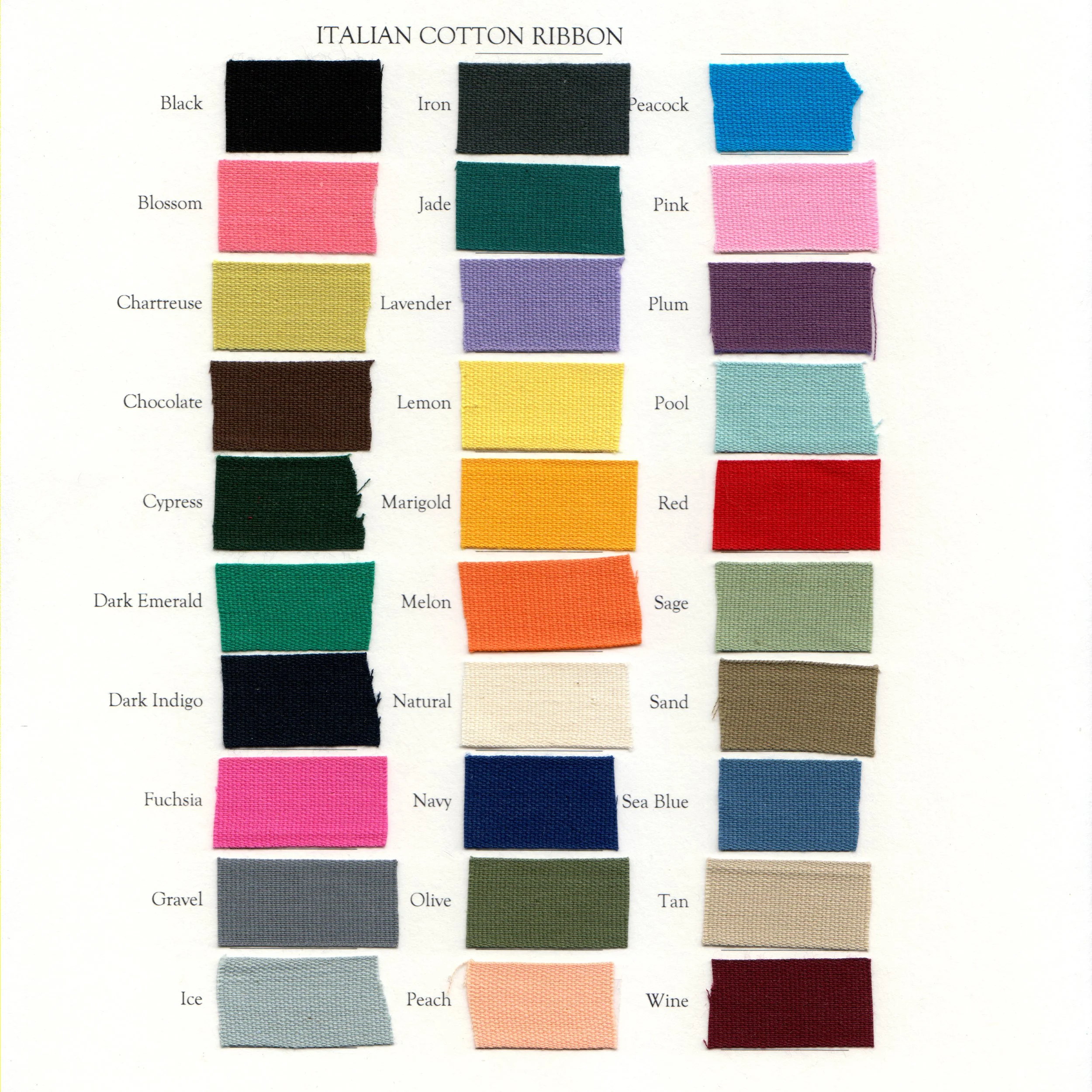 Italian Cotton Ribbon — Colophon Book Arts Supply